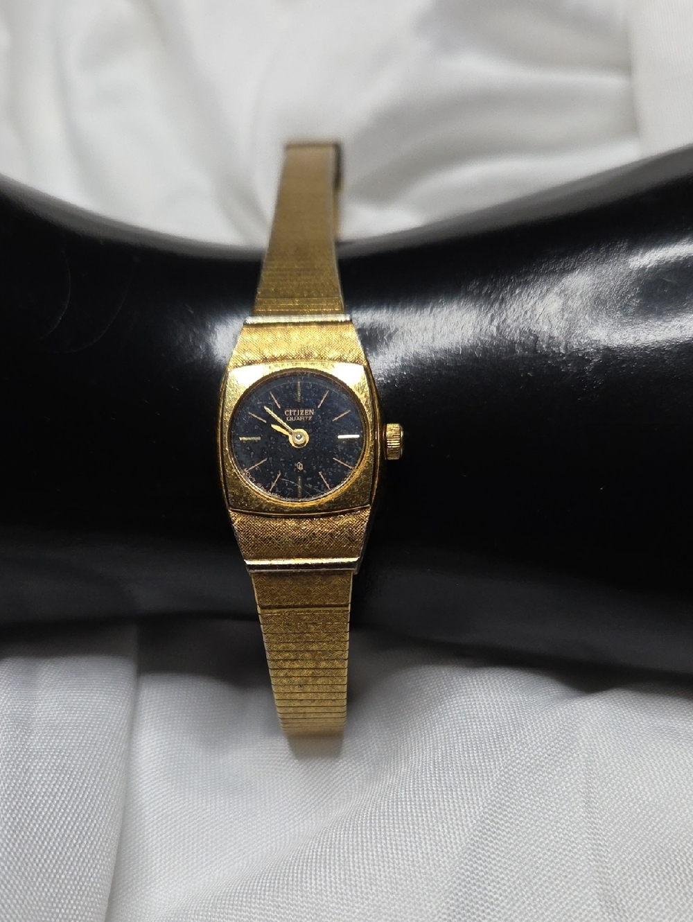 Citizen Gold Tone Bracelet Watch with Black Dial